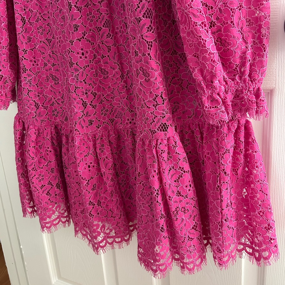 J. Crew Ruffleneck Lace Dress - Picture 3 of 6